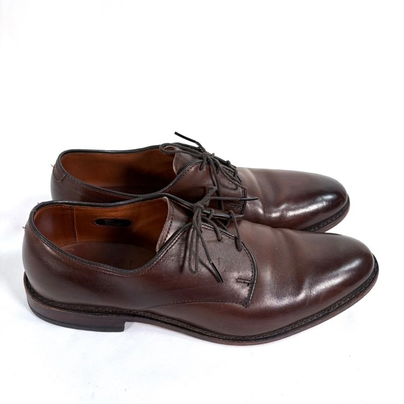 Allen Edmonds Kenilworth Derby Brown Leather Plain Toe Dress Shoes 8065 Mens 8 D main image 7